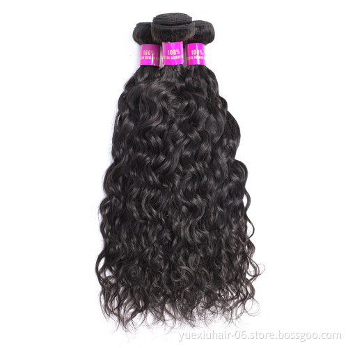 100% Full Cuticle Aligned Virgin Remy Human Hair Extensions Mink Brazilian Hair 10A Grade Water Wave Hair Bundles 1 piece